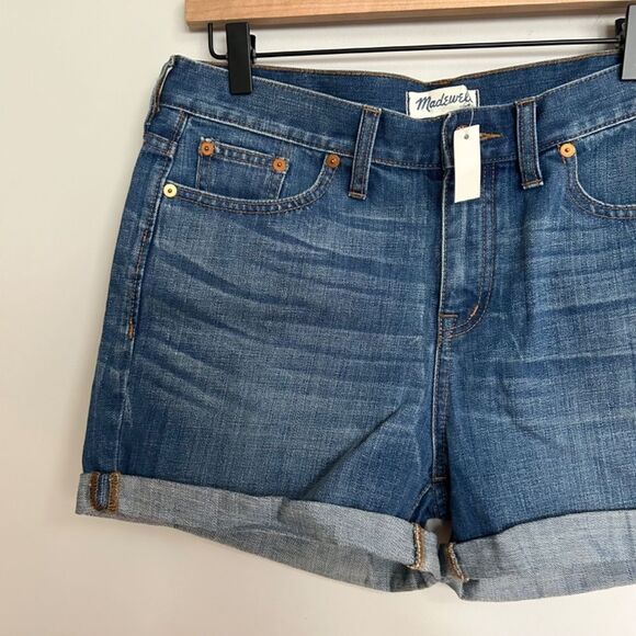 Madewell Denim High Rise Boy Shorts in Francis Wash - Picture 3 of 4